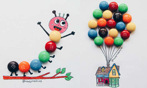 用零嘴拼出屬於自己的《天外奇蹟》！躍上紙面的逗趣插畫 Nady Nadhira、馬來西亞、Instagram、SNS、插畫、nadynadhira、藝術、零食、零嘴、插畫、塗鴉、手繪、生活、創意、繽紛、夢幻、可愛、馬來西亞插畫、藝術