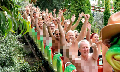 裸泳、裸奔通通不夠看！他們全裸坐雲霄飛車竟然是為了… 裸泳、裸奔、全裸、雲霄飛車、