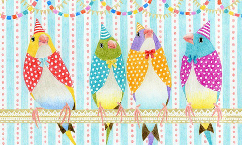 繽紛得像一場歡樂派對！森林動物與童趣人偶的手繪風插畫 手繪、手帳、童趣、插畫、日本、關根知未、動物、人偶、水彩、色鉛筆、藝術