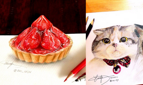 蛋糕立體到讓人口水直流！日本正妹的超強手繪 Emi Nakajima、instagram、藝術、手繪、立體、寫實、emi_nkjm、藝術