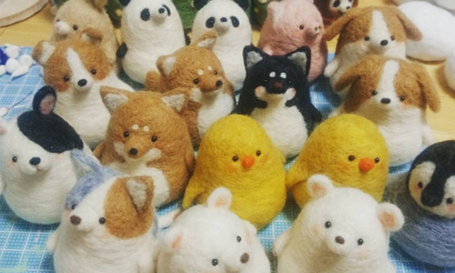 軟萌小動物化身角落生物！療癒你我動物不倒翁羊毛氈 pierrot_circus、Pierrot、instagram、日本、羊毛氈、動物羊毛氈、SNS、手作、不倒翁