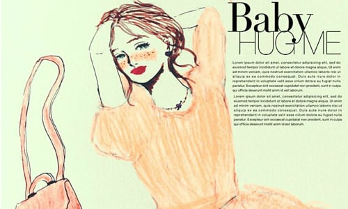 帶抹腮紅的淘氣女孩插畫　日本女孩間大人氣畫家就是她！ NAPPY、日本、女孩、少女、插畫