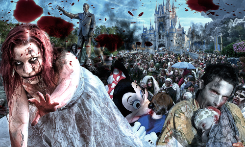 歡樂迪士尼被殭屍染紅會變成…？令人不寒而慄的「殭屍來襲」超真實攝影集 藝術、攝影、殭屍、修圖、血腥
