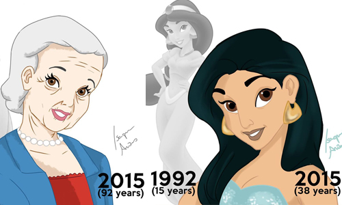 灰姑娘今年早就84歲啦！打破公主不老神話Fan art 迪士尼、公主、Hartmonia、fan art、藝術