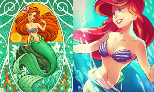 《小美人魚》竟然滿26年了！美型、性感應有盡有的愛麗兒Fan art 迪士尼、小美人魚、愛麗兒、動畫、Fan art