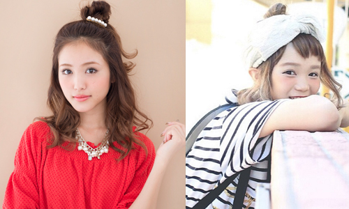 冬天想賣萌也OK的呦！給人超可愛第一印象的「半髮髻頭」風潮 髮型、流行、時尚、半髮髻頭、啾啾