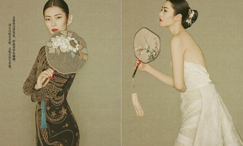 劉雯半裸大露滑嫩美背！時尚寫真「鏡花水月」美如畫中仙子 劉雯、半裸、滑嫩、美背、東方