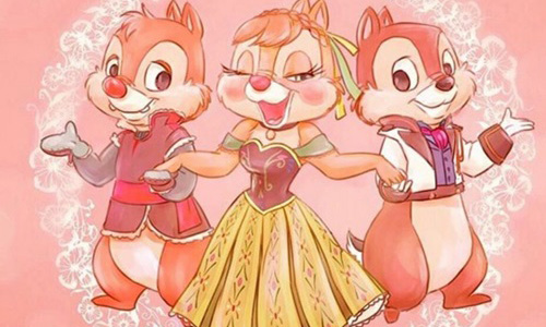 你看過這麼百變的花栗鼠嗎？超強大的奇奇蒂蒂換衣秀插畫 奇奇蒂蒂、chip、dale、迪士尼、同人、藝術