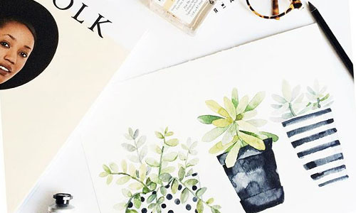 彷彿室外一隅的祕密花園 總是以花草入畫的俄羅斯女孩 花朵、花草、俄羅斯、Vicky Od、羽毛、藝術