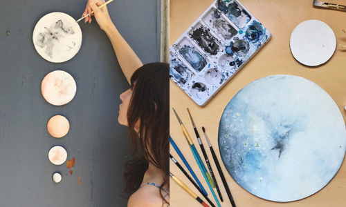 月亮的一百種顏色！少女的水彩月球讓人置身夢境 Jessica Weymouth、水彩、月亮、創作、藝術