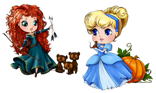 迪士尼公主化身為大頭娃娃！大小女孩都心動的超萌Fan art sky-illuminated、deviantart、Santa、迪士尼、公主