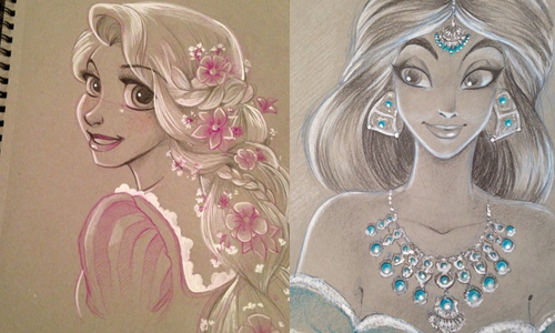 連星星都能被公主差遣！散發熠熠光芒的迪士尼Fan art Fan art、Brianna Garcia、briannacherrygarcia、instagram、迪士尼、公主、藝術