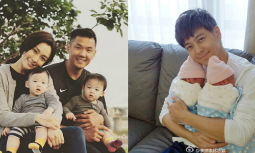 飛飛翔翔出現競爭對手了？6對擁有雙胞胎寶貝的明星夫妻檔 雙胞胎、名人、夫妻、林志穎、黑人