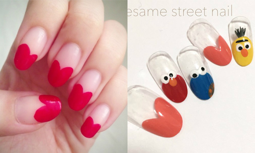 做指彩跟蓋印章一樣簡單？一根眼影棒就能完成的美哭指彩教學 美甲、指彩、漸層、反法式、眼影棒、居家美甲、卡通造型、愛心、渲染