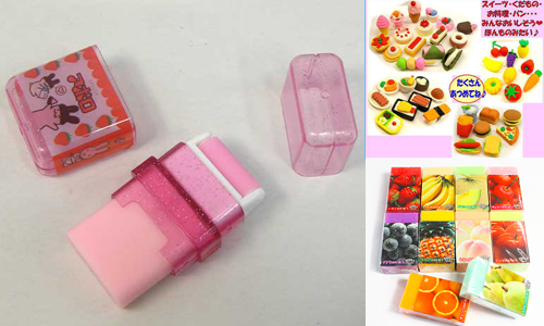 現在的國小妹妹還迷這個嗎？8款懷舊系造型橡皮擦 橡皮擦、小學生、懷念、可愛、文具