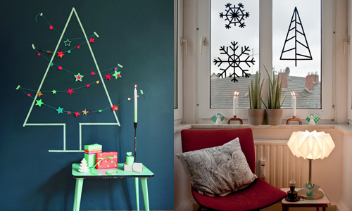 沒聖誕樹就用紙膠帶貼一個吧！10個冬日房間佈置idea 佈置、idea、靈感、紙膠帶、手作