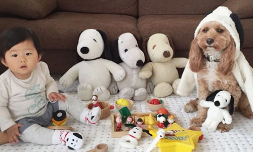 來個史努比cosplay吧！最愛膩在一起的小蘿莉×可卡狗狗主題派對 小孩、狗狗、可卡、滿月、主題、聚會、可愛、Star Wars、史努比、趣味