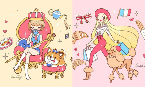 柯基化身女孩原來這麼貴氣！人氣狗狗變身女孩會長怎樣呢？ 狗狗、品種、柯基、貴賓、米格魯