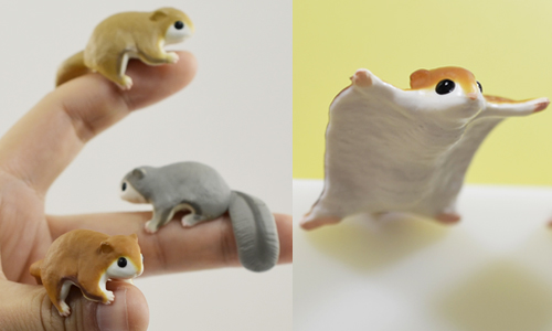 賣萌捲尾真的可以夾東西喔！「小飛鼠扭蛋」全面佔領你的心 飛鼠、扭蛋、EPOCH、空中滑行、杯緣子