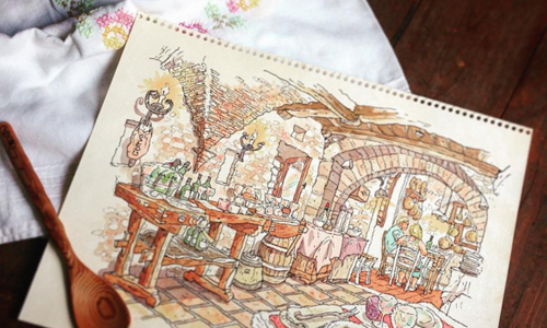 走到哪兒畫到哪！旅行藝術家的寫實古樸手繪 高原泉、Izumi Takahara、instagram、izumitakahara29、手繪