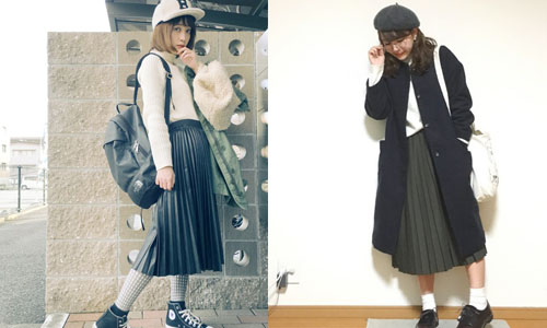不再是學生專屬！秋冬長百褶裙20套時尚穿搭示範 穿搭、秋冬、百褶裙、日本、時尚