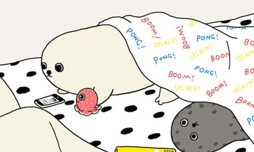 比糯米糰子更軟萌  療癒系小海豹的異想日記 海豹、動物、插畫、療癒