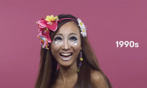 90年代的黑辣妹妝好搶眼！一分半看完日本百年美妝史 日本、辣妹、百年、妝容、美妝