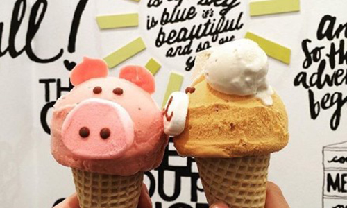 你捨得咬掉牠的頭嗎？小豬小熊冰淇淋萌化你的心！ 可愛、冰淇淋、美食、甜點、療癒