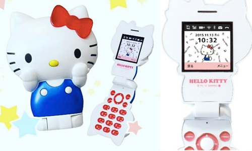 Kitty迷請把錢包顧好！意圖使人散盡家產的Kitty手機要上市啦 Hello Kitty、凱蒂、手機、折疊式、智障型手機