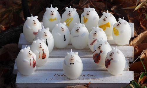 根本是北極熊們的交響樂團！捨不得用的胖嘟嘟手作蠟燭 ArbreCandle、蠟燭、日本、手作、北極熊蠟燭