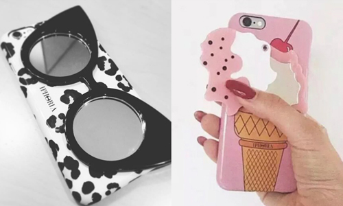 翻開就能照鏡子的夢幻逸品　讓你走到哪照到哪的鏡子手機殼特蒐 手機、手機殼、鏡子、日本、夢幻、少女、補妝