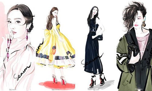 你想要的小S都在這裡！插畫界神人完美捕捉明星風采 插畫、神人、明星、風采、jjseason、小S、Angelababy、劉雯、楊冪、鹿晗、奧黛麗赫本、藝術