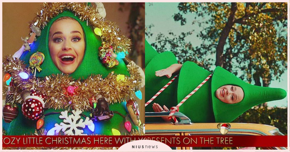 凱蒂佩芮聖誕又變裝！繼麥克風、烏蘇拉後，這次直接變聖誕樹超應景啦！ 凱蒂佩芮、變裝、聖誕節、聖誕樹、