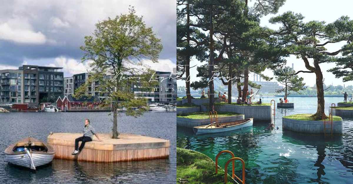 世界最狂「水上漂浮公園」！丹麥人休閒時都滑著小皮艇登上「漂浮小島」？ 丹麥、哥本哈根港口、公園、水上公園