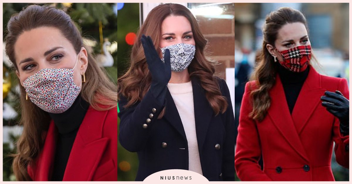 「格紋、碎花口罩」有夠美！凱特王妃出訪變時尚「口罩」秀，英國王室粉搶買！ 英國王室、凱特王妃、威廉王子、口罩、穿搭