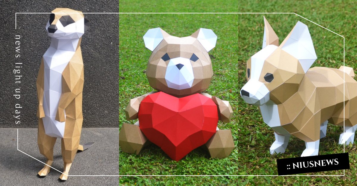 平凡紙張變身超萌立體柯基、可愛貓咪！「匠紙」用精緻紙雕創作燃燒內心手作魂 自私有度、粉墨誌57、匠紙、誠品生活文創平台expo、紙