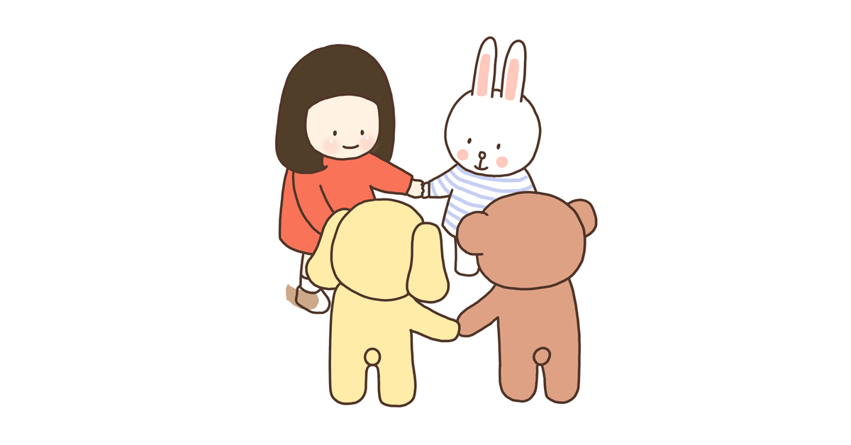 因為彼此是生命中的信仰 插畫、親情、友情、愛情、陪伴