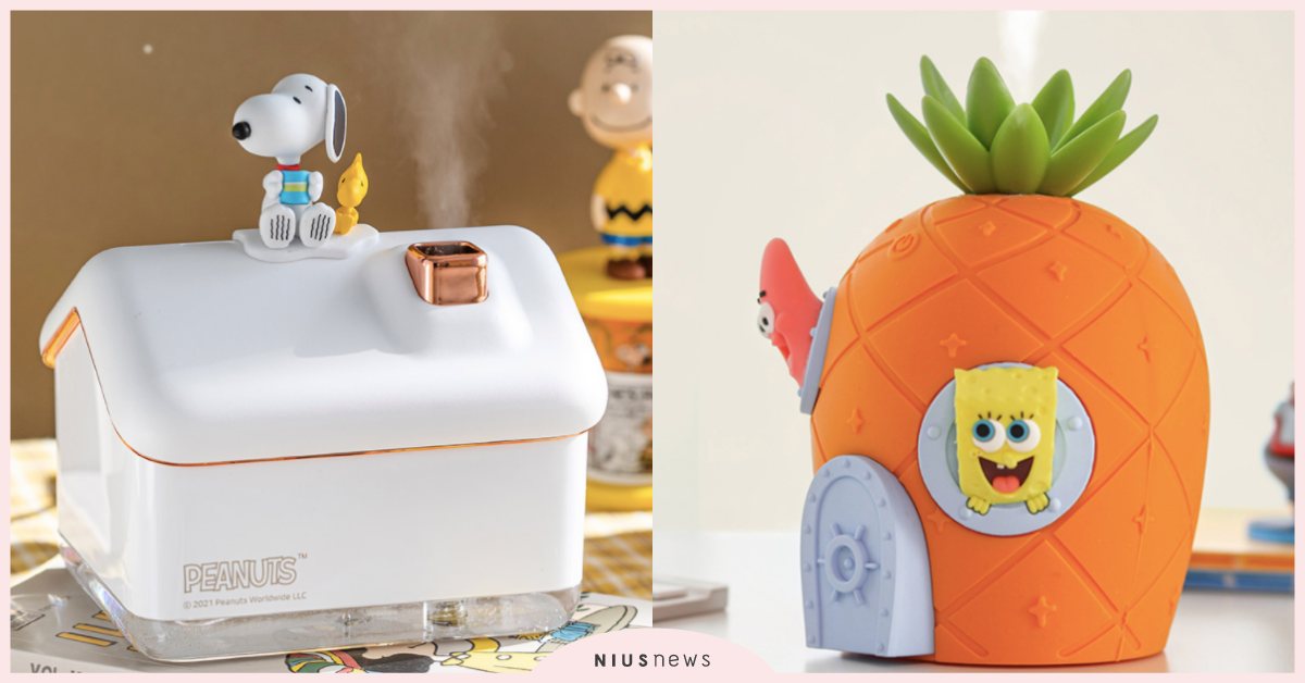史努比、蠟筆小新與《海綿寶寶》深海大鳳梨陪抗乾燥！8款造型超萌「加濕器」推薦 加濕器、史努比、蠟筆小新、KAKAO FRIENDS、海綿寶寶、小小兵