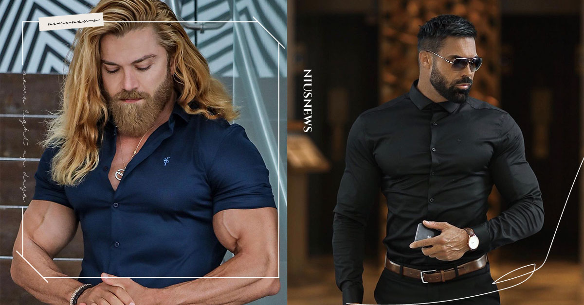 男模身材都很「巨石強森」？英品牌襯衫形象照過度緊繃，網：感覺會被蹦裂的釦子彈臉 Father＆Sons、猛男、襯衫、西裝控、IG、健身、肌肉、帥哥