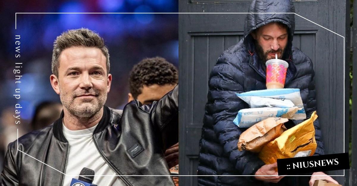 吃貨魂不滅！蝙蝠俠班艾佛列克雙手拿滿快遞還硬要喝飲料，網笑「高難度姿勢請勿模仿」 班艾佛列克、Ben Affleck、蝙蝠俠、DC、吃貨、飲料、名人趣事