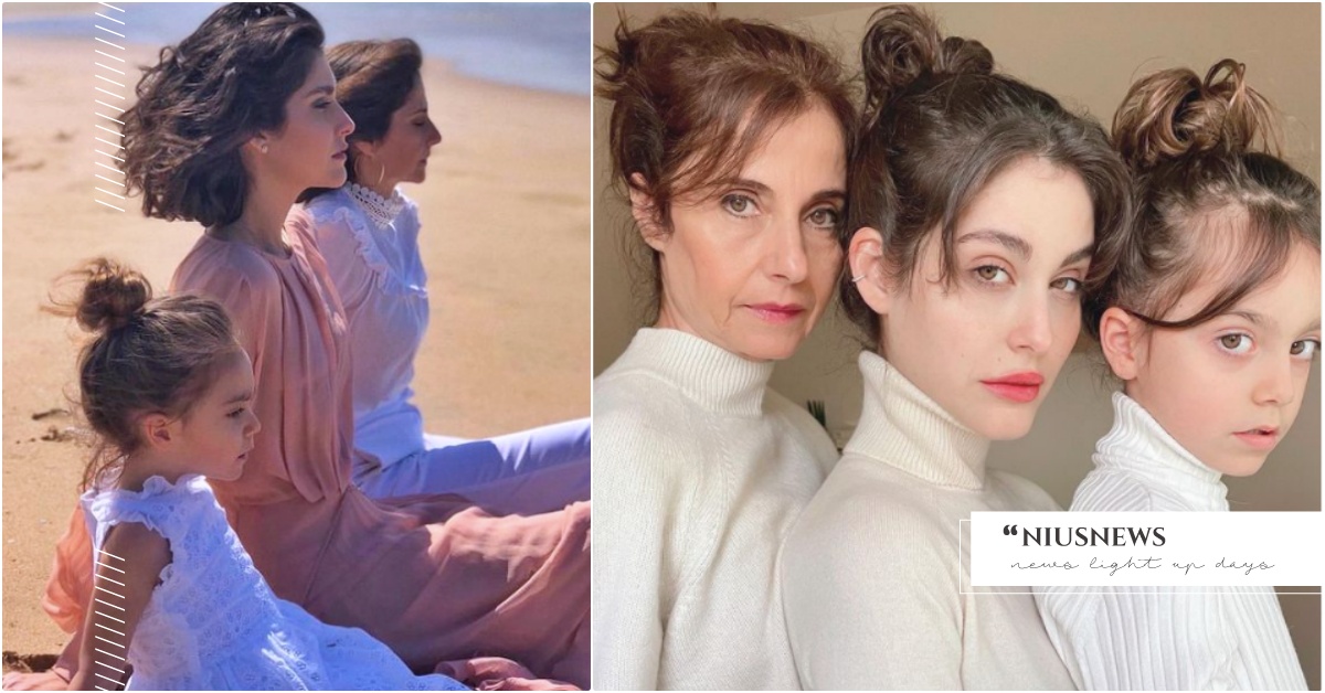 「阿嬤＋媽媽＋女兒」史上最潮三代同框！超模神基因被瘋傳，親子穿搭美翻850萬人 親子裝、祖孫裝、模特兒穿搭、穿搭IG推薦、Nour Arida、親子網紅IG