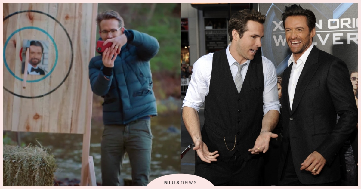 死侍、金鋼狼相愛相殺再＋1！萊恩雷諾斯丟斧頭失準「一瞄休傑克曼臉」馬上命中！ 死侍、金鋼狼、相愛相殺、萊恩雷諾斯、休傑克曼