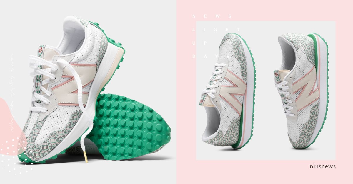 鞋底是超仙薄荷綠！NB神鞋327找上Casablanca聯名，獨家印花必須收一雙 薄荷綠、New Balance、327、Casablanca、聯名