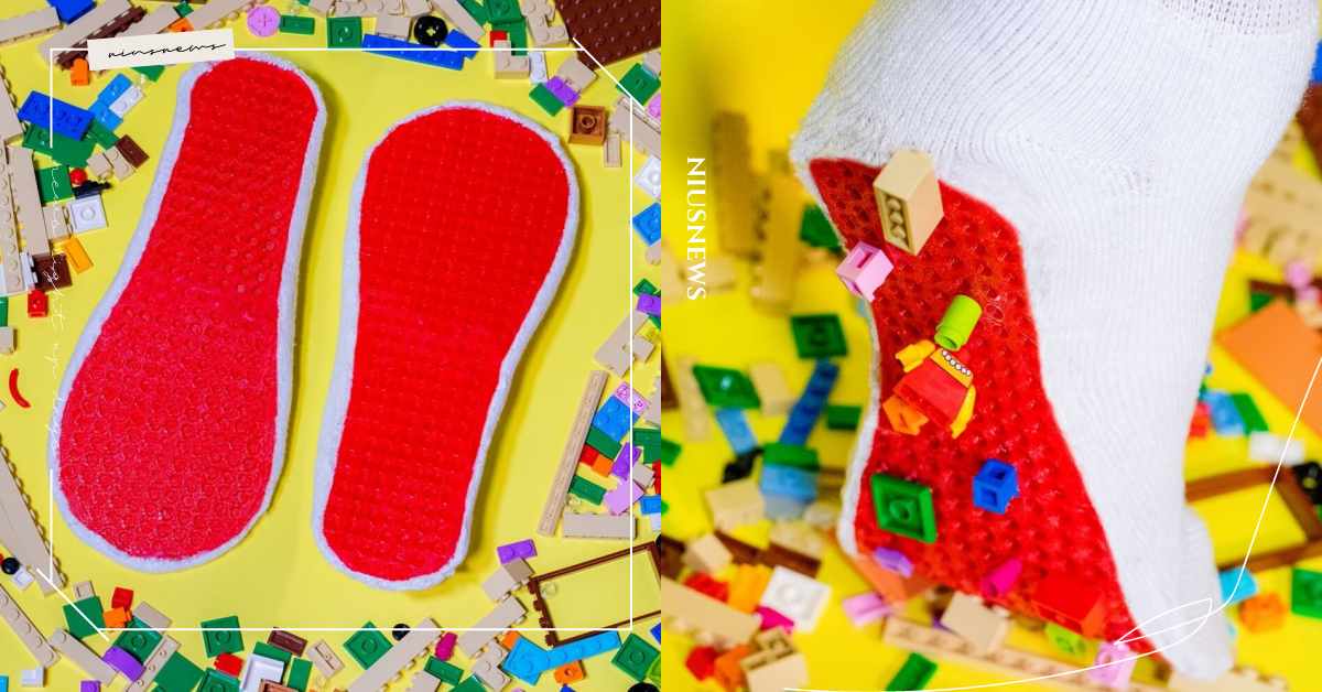 崩潰爸媽必備！「樂高積木防護襪」保護雙腳不再踩到玩具痛得變身哥吉拉 親子、父母、樂高、積木、襪子