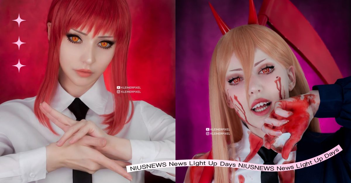 真正的漫撕女！歐美美妝YouTuber神還原《鏈鋸人》真紀真、帕瓦傳神度滿分 Kleiner Pixel、美妝、動漫、YouTuber、妝容