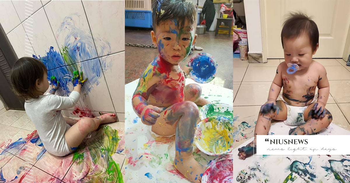 媽媽有一顆強壯的心最重要！讓嬰幼兒玩畫畫的5個事前準備 親子妞、媽媽妞、畫畫、顏料、創意、發展、教養、玩遊戲、育兒教養