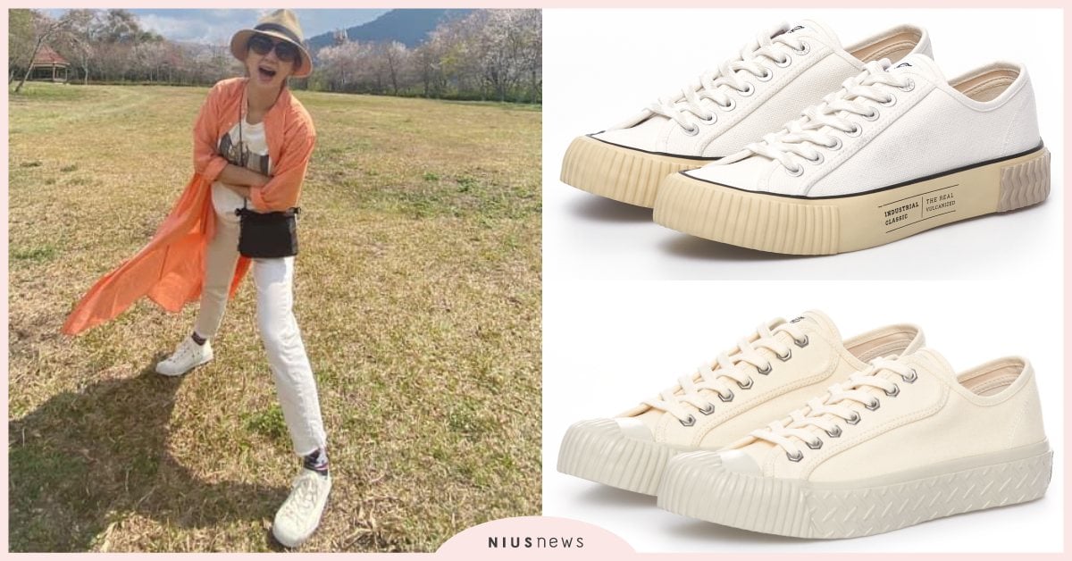 ELLA腳上全白餅乾鞋被問爆！韓國EXCELSIOR全新系列＋「小厚底」鞋款登場 ELLA、EXCELSIOR、餅乾鞋、厚底、帆布鞋