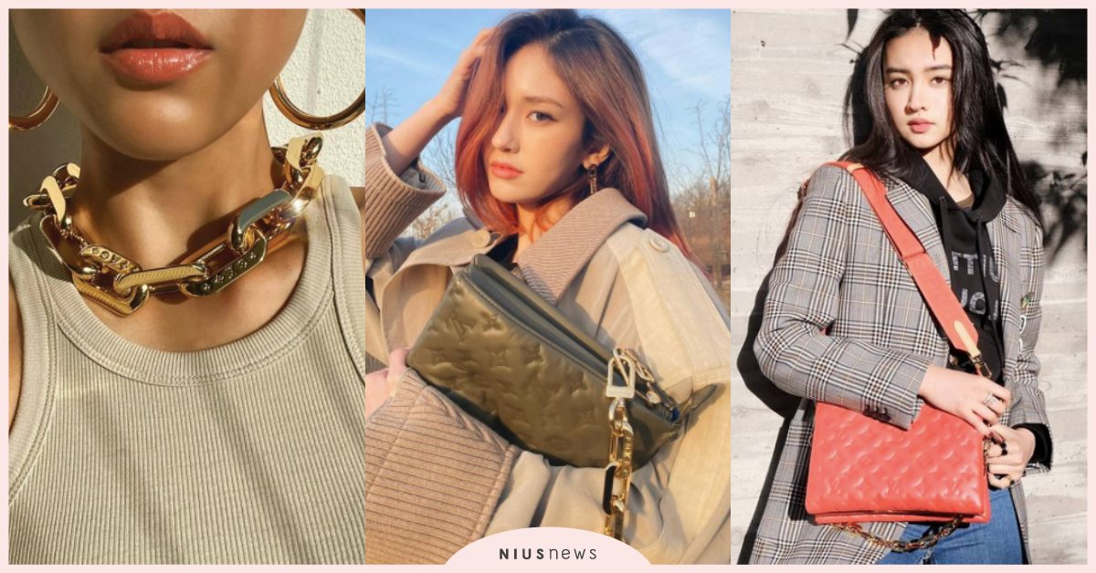 光希、Somi都搶背LV「枕頭包」！蓬軟包身＋超多背法，手提金鍊還能這樣用！ LV、Louis Vuitton、包包、春夏包款、枕頭包、COUSSIN