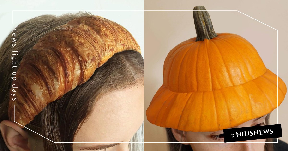 一起玩食物！藝術家Gab Bois翻玩美食，南瓜帽、可頌髮箍等生活創意無極限！ Gab Bois、藝術家、食物、翻玩、時尚、創意