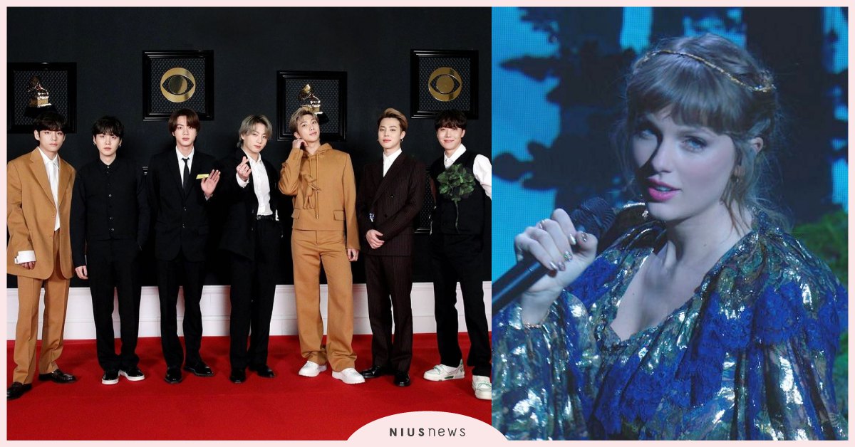 葛萊美頒獎典禮表演太精采！超過千萬粉絲線上等BTS表演，泰勒絲把森林搬上舞台！ 葛萊美、頒獎典禮、Grammy、BTS、Taylor Swift、Billie Eilish、Cardi B、Doja Cat、Harry Styles、Dua Lipa